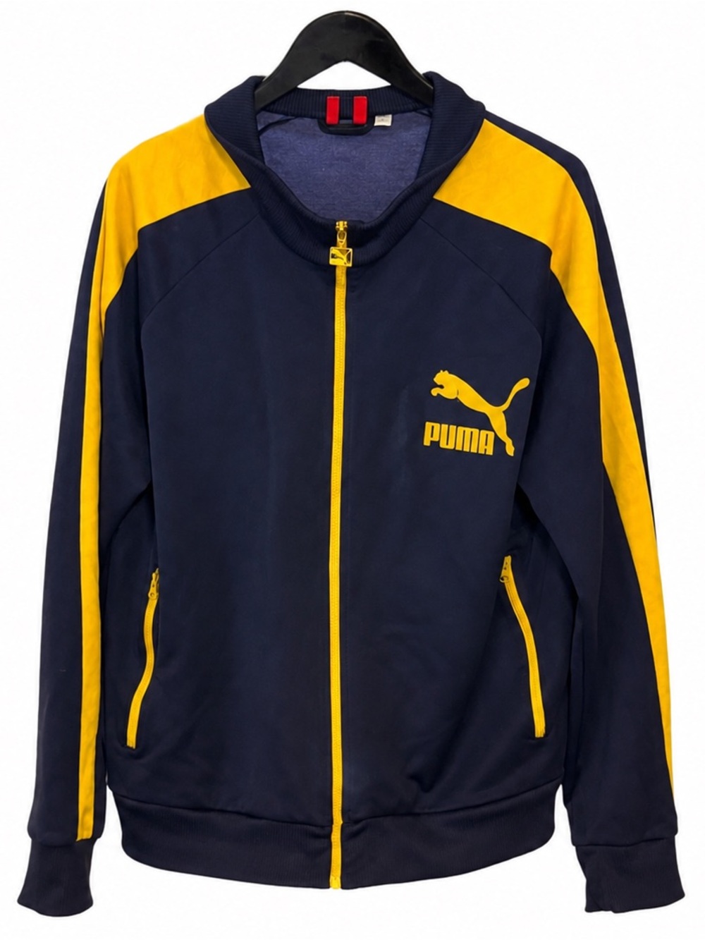 PUMA Sport Lifestyle Men’s XL Navy Yellow Retro Track Jacket